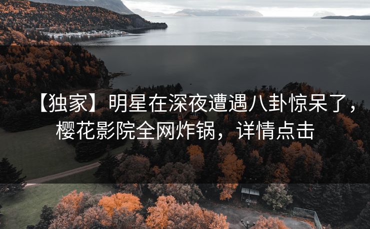 【独家】明星在深夜遭遇八卦惊呆了，樱花影院全网炸锅，详情点击