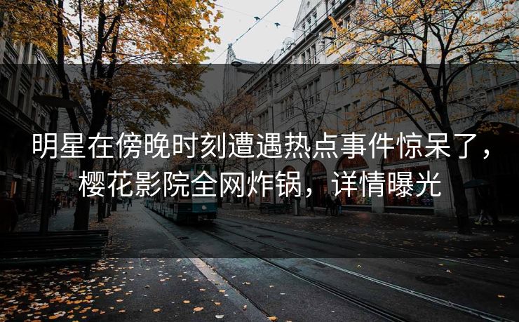 明星在傍晚时刻遭遇热点事件惊呆了，樱花影院全网炸锅，详情曝光